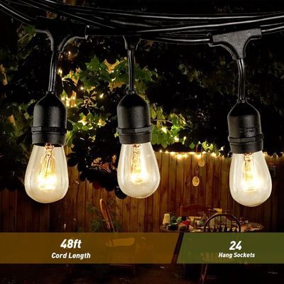 PVC buitenste lichten E26 E27 S14 Edison gloeilamp inclusief waterdicht LED G40