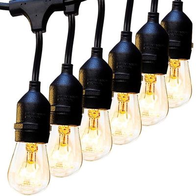 Kerststijl 48ft S14 LED Edison Lampen String Lampen Voor Binnen Buiten