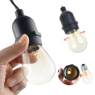 120lm aangepaste kleur LED hangende lichten waterdicht buitenlamp string met lampen