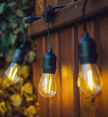 120lm aangepaste kleur LED hangende lichten waterdicht buitenlamp string met lampen