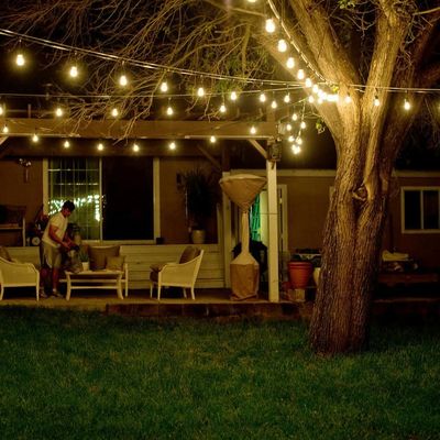 Buiten Festoon Globe Lamp Garland B22 E27 Socket String Light 220v